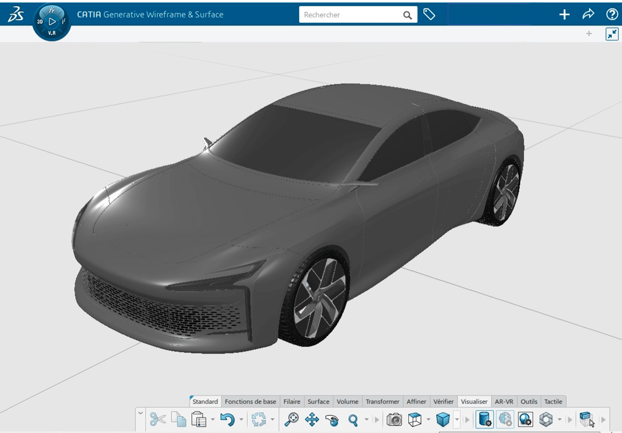 Prototyp samochodu z wykorzystaniem platformy 3DEXPERIENCE.